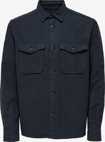 Chemise 'Milo' Only & Sons en bleu : devant