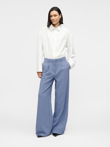 BOSS Широкий Брюки со складками 'C_Tiwi2' в Синий