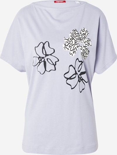 ESPRIT T-Shirt in pastelllila / schwarz / weiß, Produktansicht