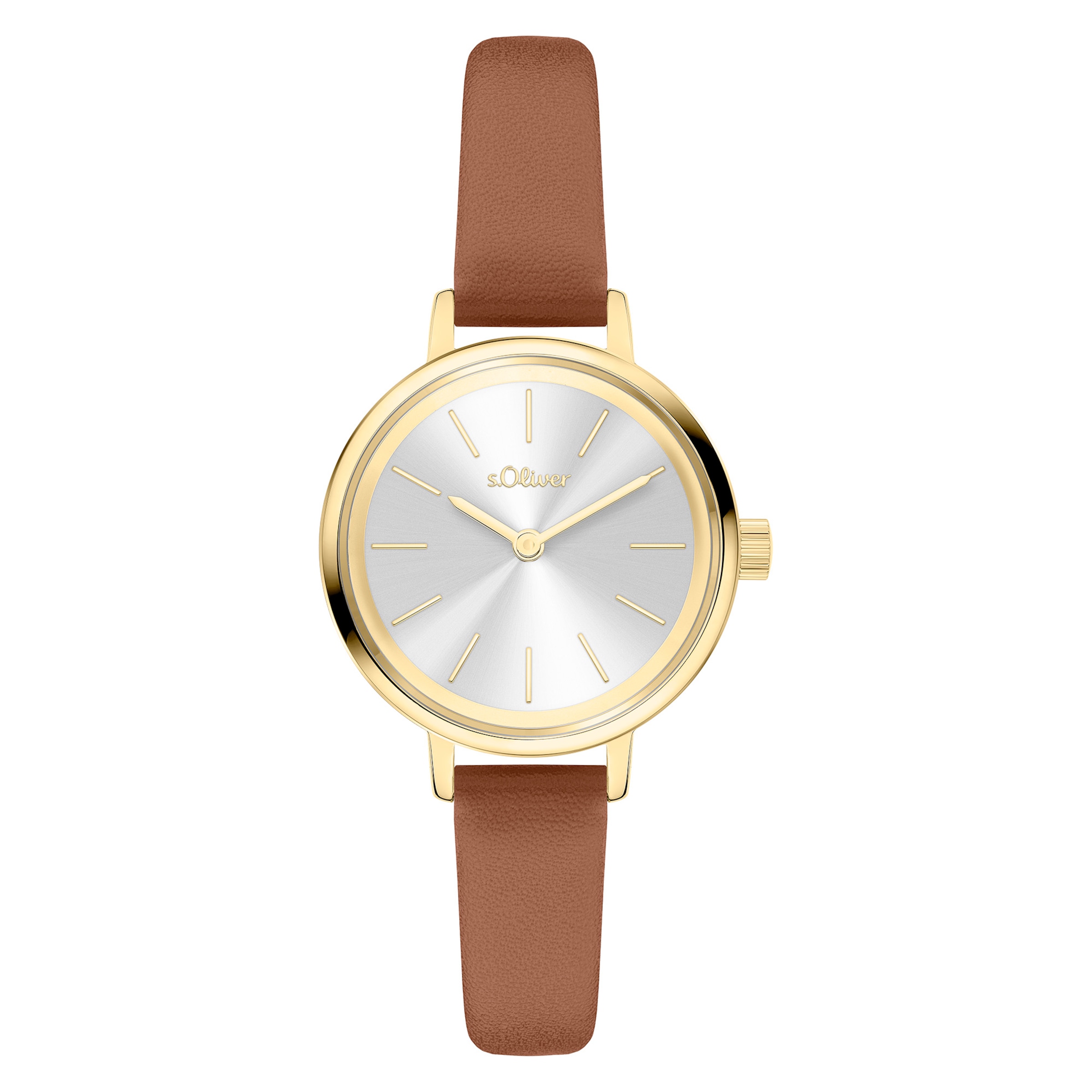 s.Oliver Analoguhr in Gold: Vorderseite
