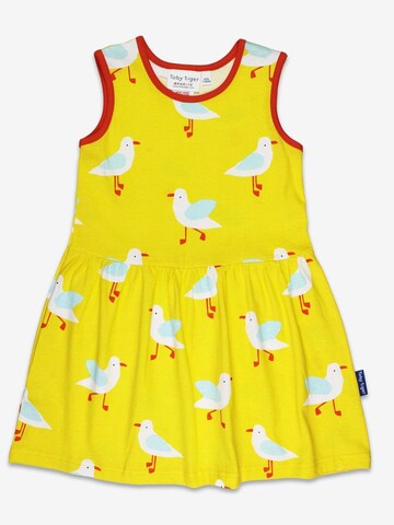 Toby Tiger Dress 'Bio-Baumwoll Kinder Sommerkleid mit Möwen-Druck' in Yellow: front
