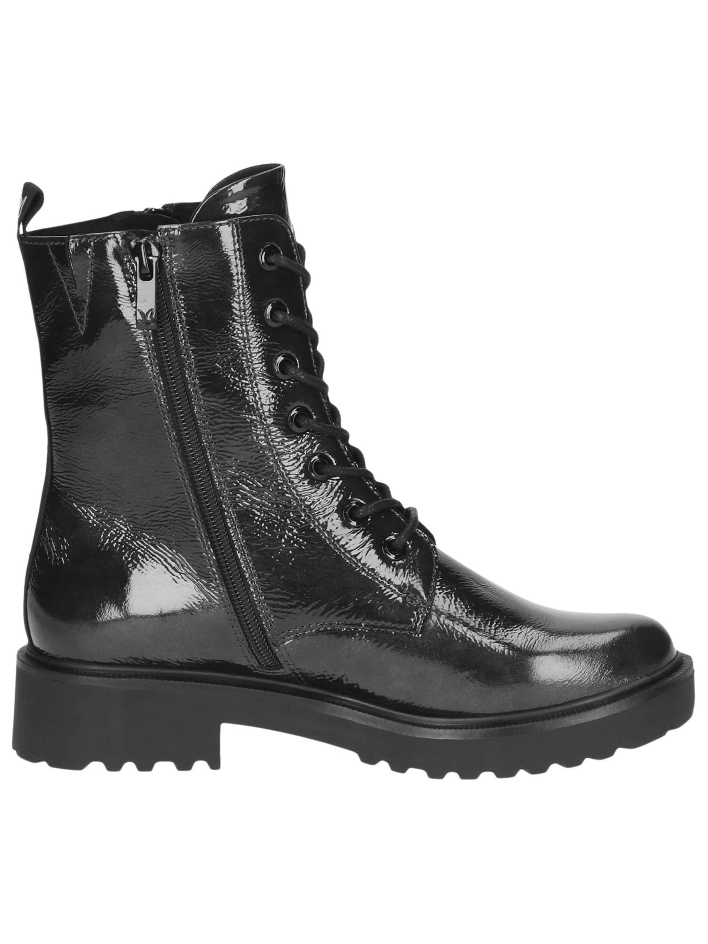 CAPRICE Lace-up bootie in Black