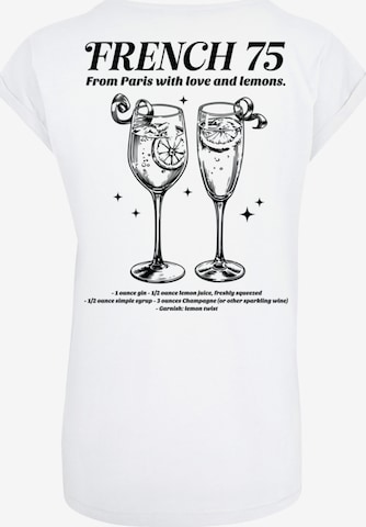 T-shirt 'French 75 From Paris With Love' F4NT4STIC en blanc : devant