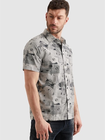 PME Legend Regular fit Skjorta 'Shirt with short sleeves and allover print' i blå