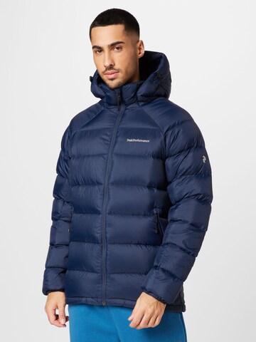 Veste outdoor PEAK PERFORMANCE en bleu : devant