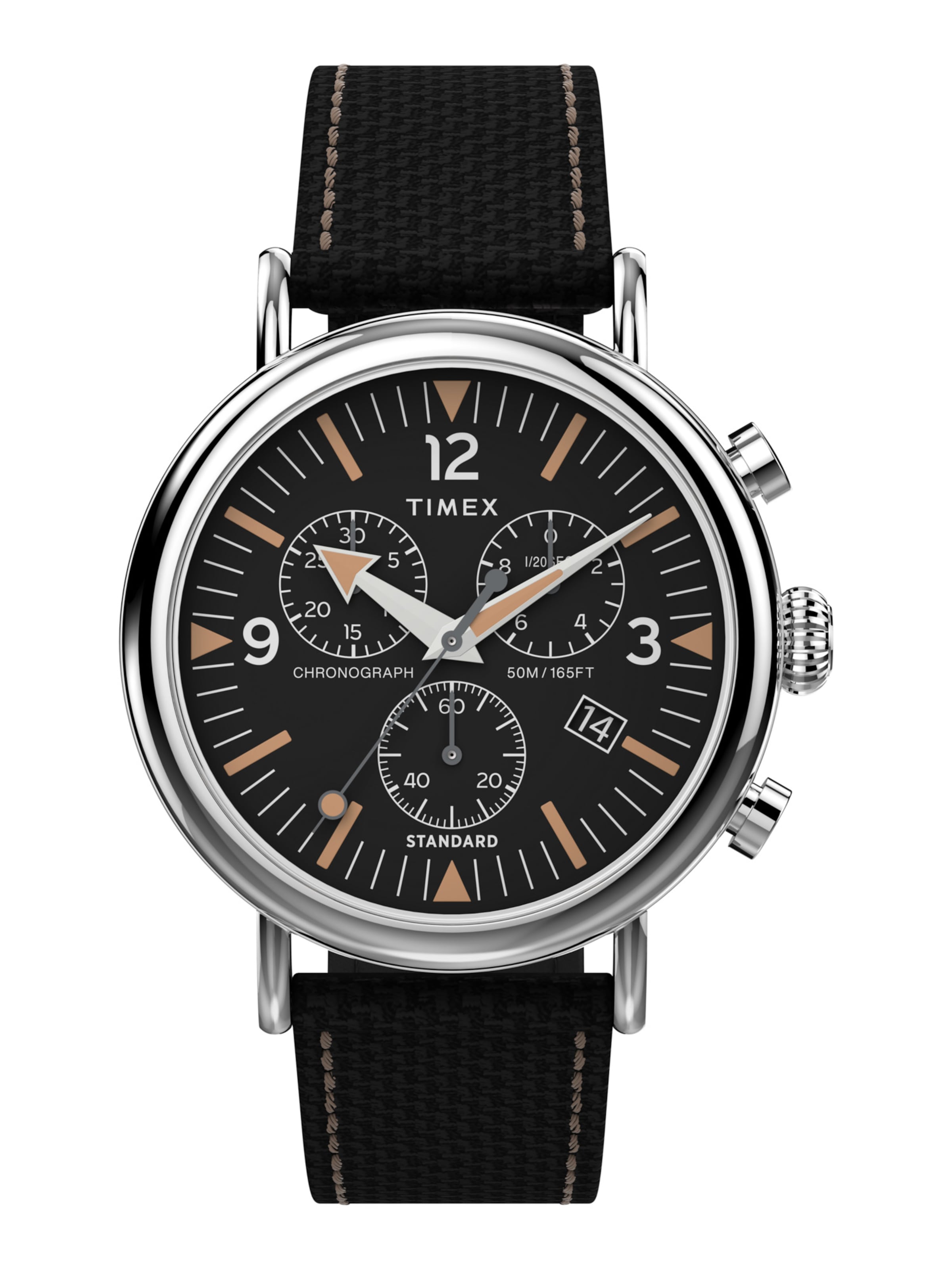TIMEX Analoguhr in Schwarz: Vorderseite