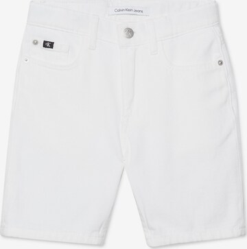 Calvin Klein Jeans Regular Pants in White: front