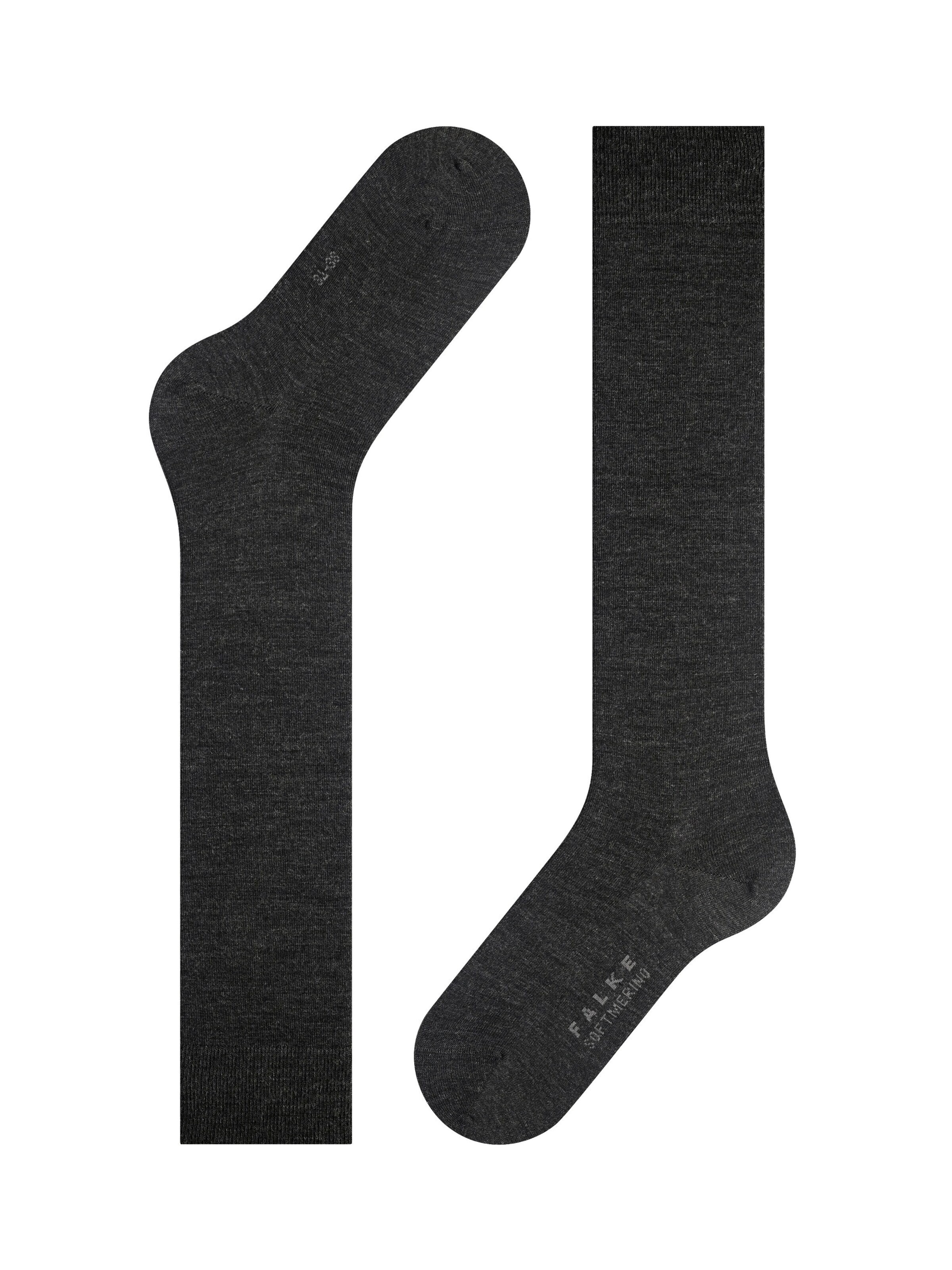 FALKE Knee High Socks 'Softmerino' in Grey