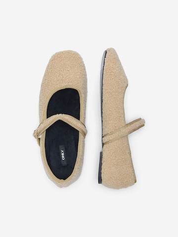 ONLY Ballet Flats with Strap 'ONLHARLEY' in Beige