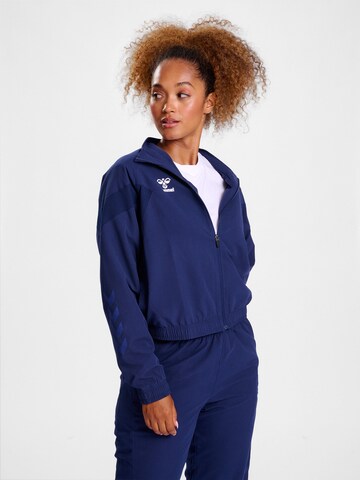 Hummel Sportjas in Blauw: voorkant