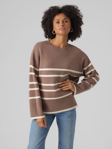 VERO MODA Sweater 'Saba' in Brown: front