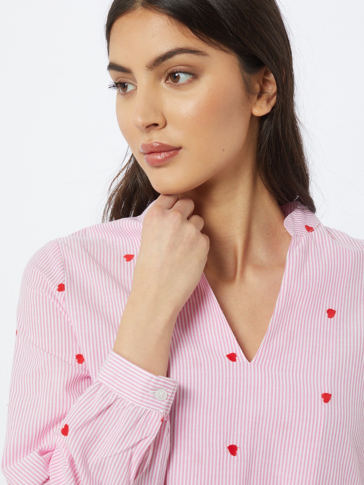 Zwillingsherz Kleid 'Elena' in rosa / rot / weiß | ABOUT YOU