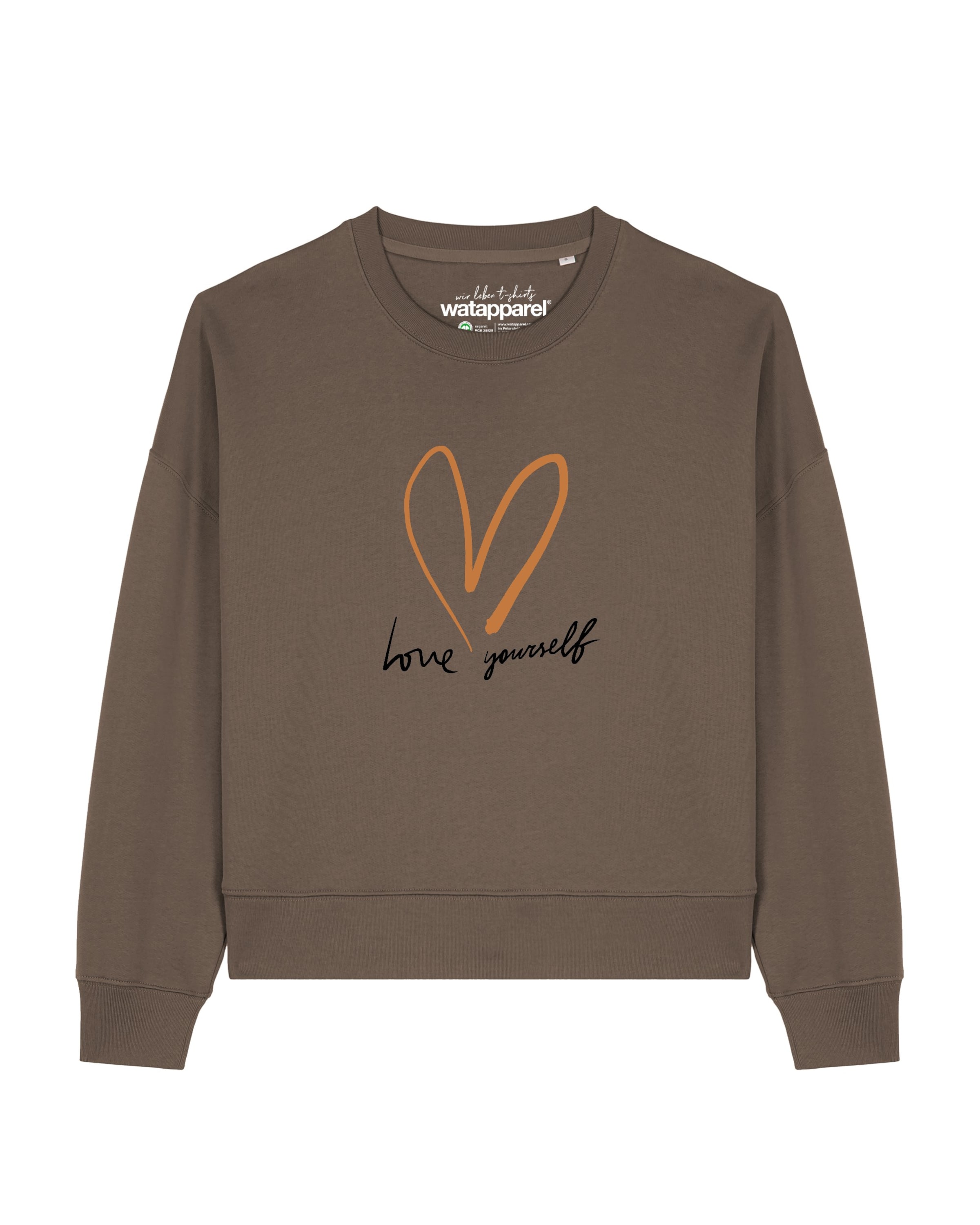 Watapparel Sweatshirt 'Self love ' in Braun: Vorderseite