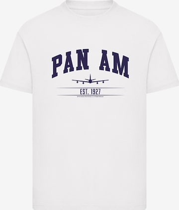 T-Shirt 'Pan Am College Est 1927' F4NT4STIC en blanc : devant