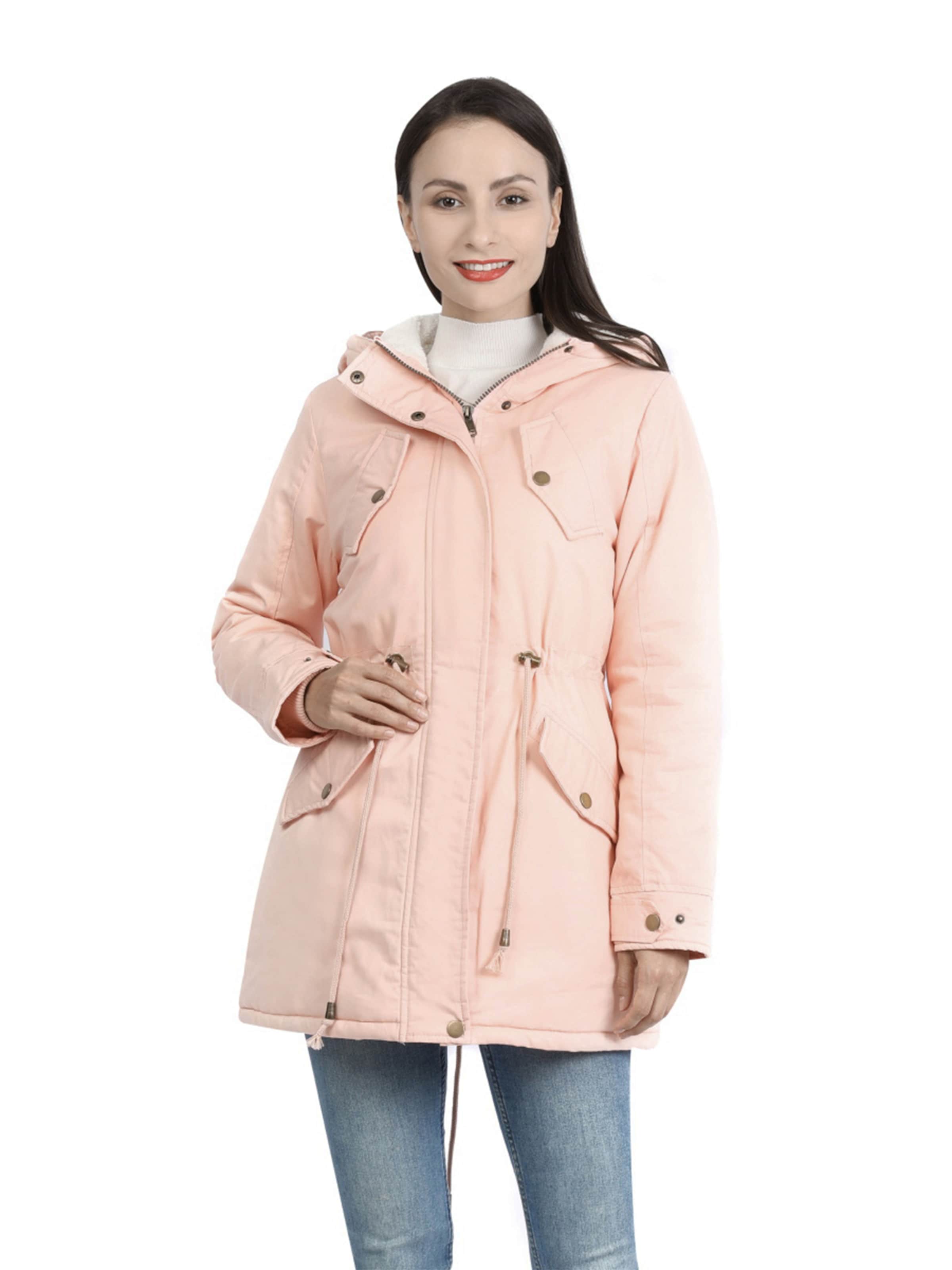 Youthup Winter Jacket in Pink: front