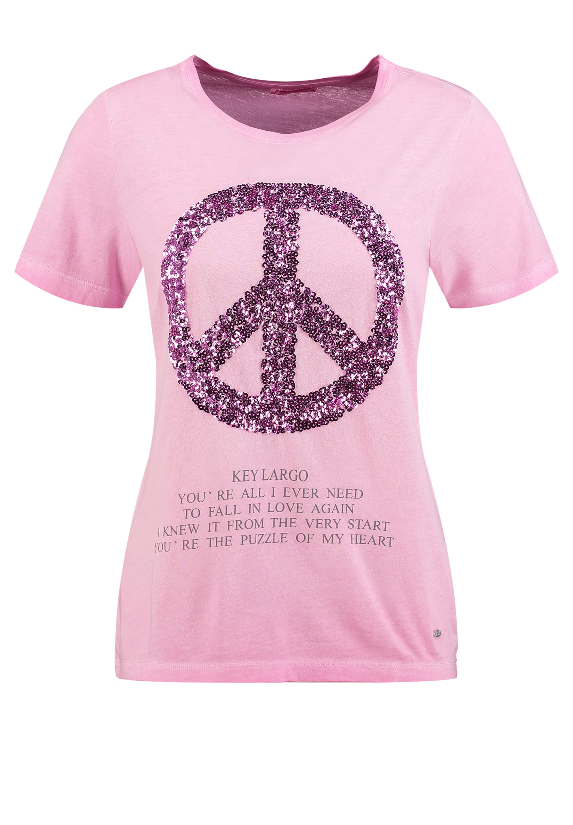 Key Largo Футболка 'Pax' в Ярко-розовый: спереди