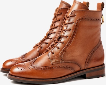 LLOYD Lace-Up Ankle Boots in Brown: front