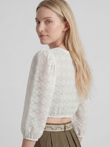 Blouse folklorique 'Kourtney' SPIETH & WENSKY en blanc