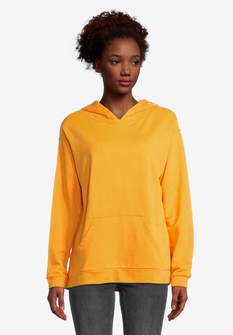Cartoon Sweatshirt in Orange: front