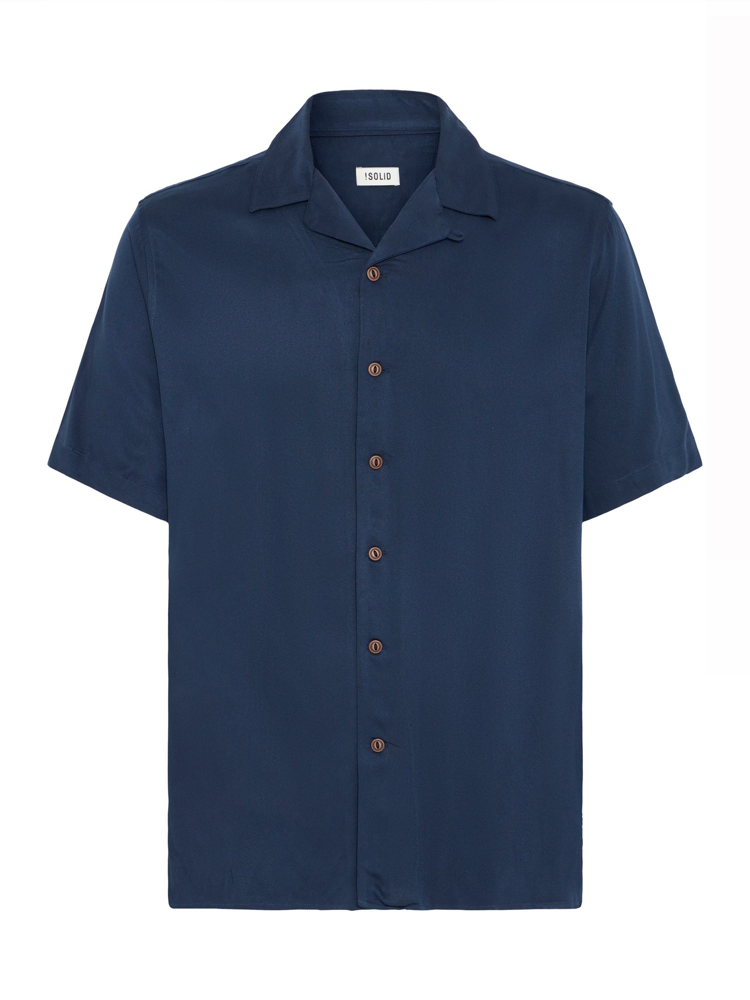 !Solid Button Up Shirt 'SDPablo' in Blue: front