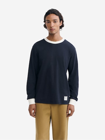 Thinking MU Shirt'Emilio' in Blau: Vorderseite