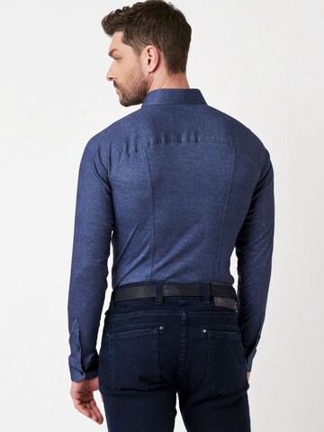 DESOTO Slim fit Button Up Shirt in Blue