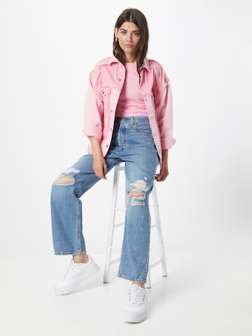 rožinė LEVI'S ® Marškinėliai 'Rib Baby Tee'