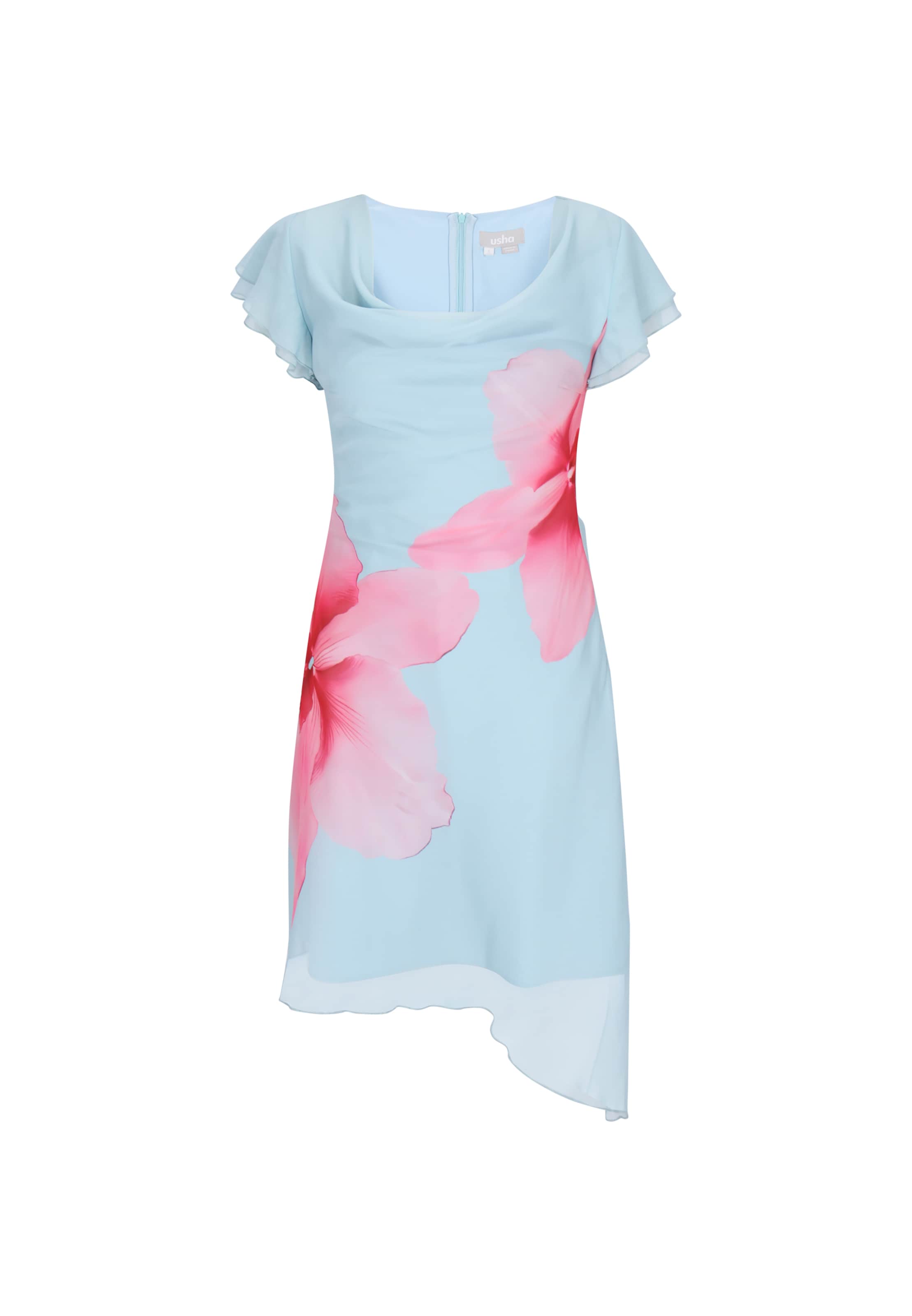 Usha - Vestido en azul: frente