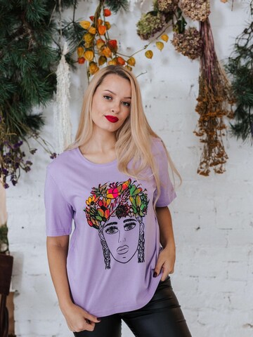 RADADA Shirt 'FLOWER CROWN' in Purple