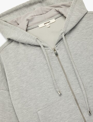 Koton Zip-Up Hoodie in Grey
