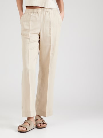 Regular Pantalon à plis GANT en beige : devant