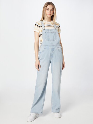 HOLLISTER Wide leg Dungaree jeans 'HAMMER' in Blue: front