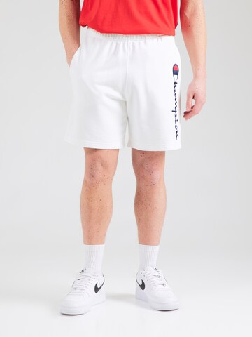regular Pantaloni di Champion Authentic Athletic Apparel in bianco: frontale