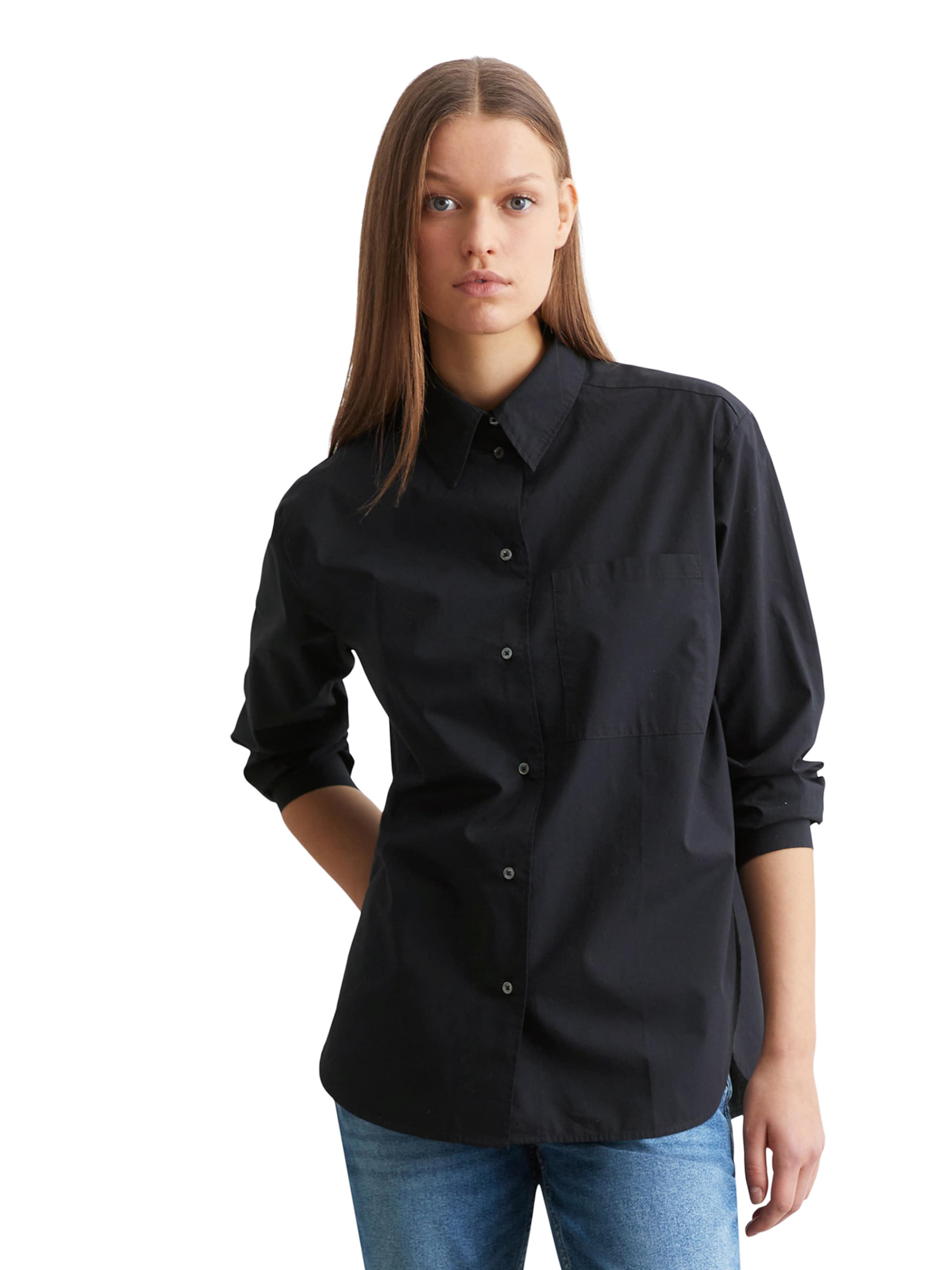 Marc O'Polo Bluse in Blau: Vorderseite