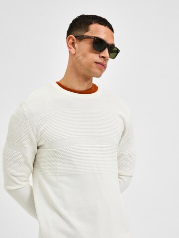 SELECTED HOMME Sweater 'Maine' in White