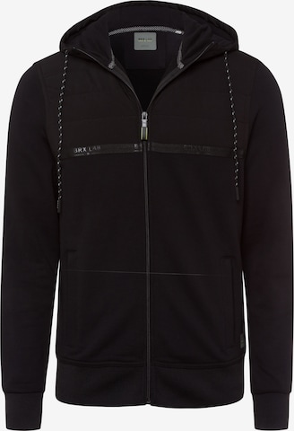 BRAX Zip-Up Hoodie 'Sammy' in Black: front