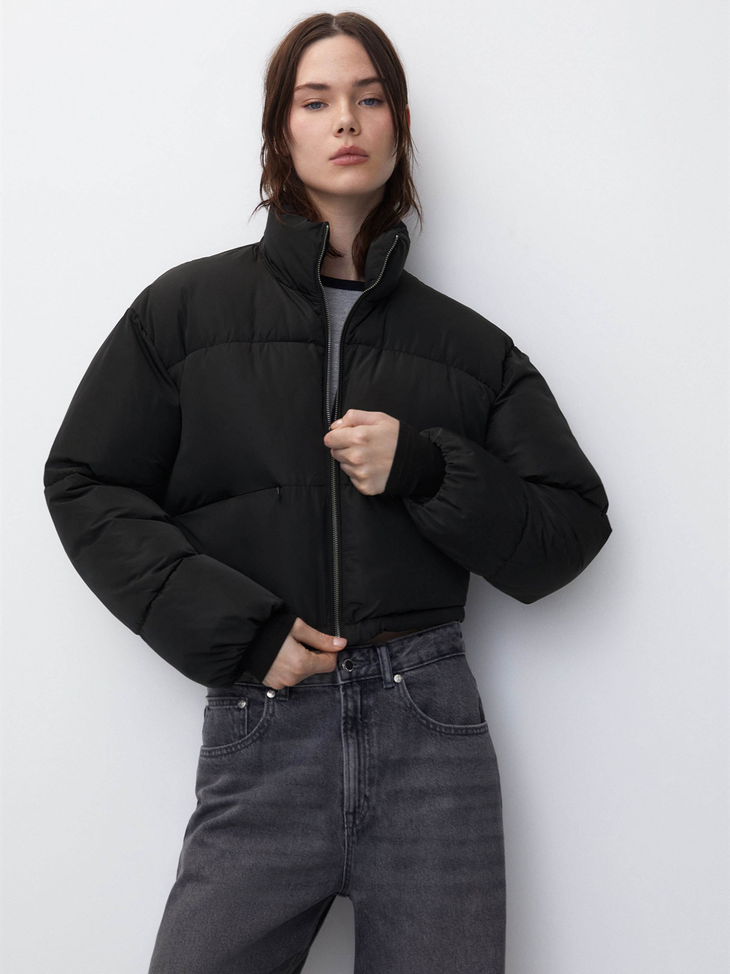 Veste mi saison Pull Bear en Noir ABOUT YOU