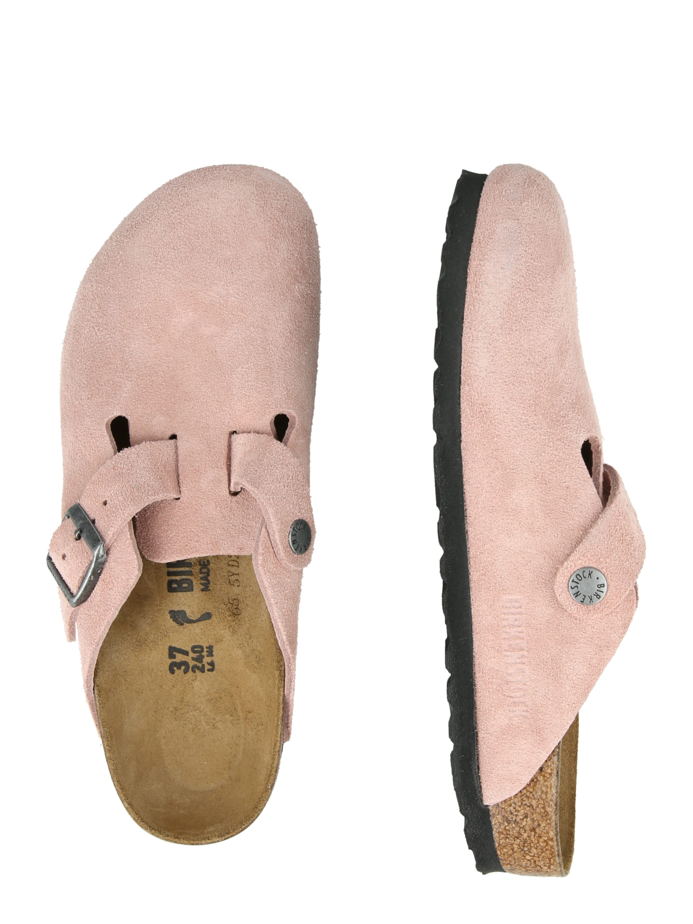 BIRKENSTOCK Muiltjes 'Boston LEVE' in Roze