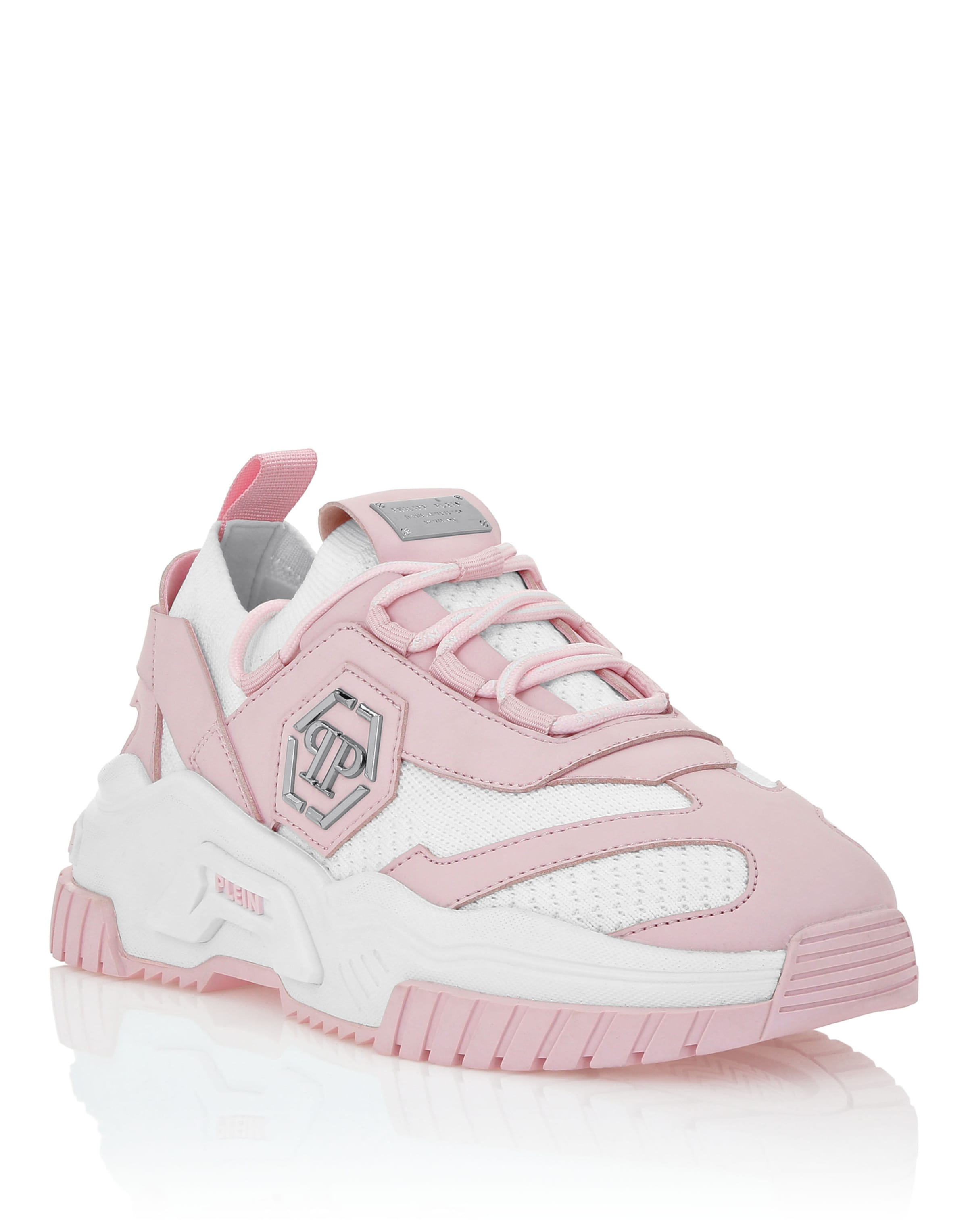 Philipp Plein Platform trainers 'Predator' in White: front