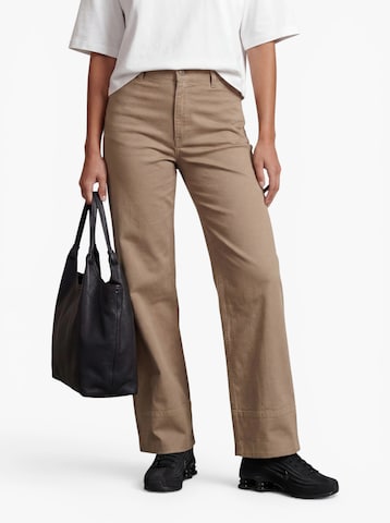 ONLY Wide leg Pants 'ONLMadison-Clair' in Beige