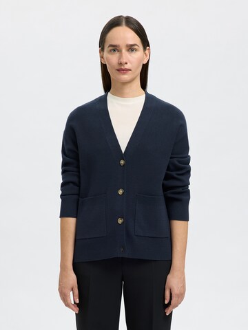SELECTED Cardigan 'SLFKAMMA' i blå: forside
