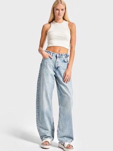 IT'S BASIC Loosefit Jeans 'Skater Mid Rise' in Blauw