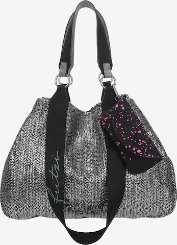 Fritzi aus Preußen Schultertasche 'Izzy' in Silber: Vorderseite