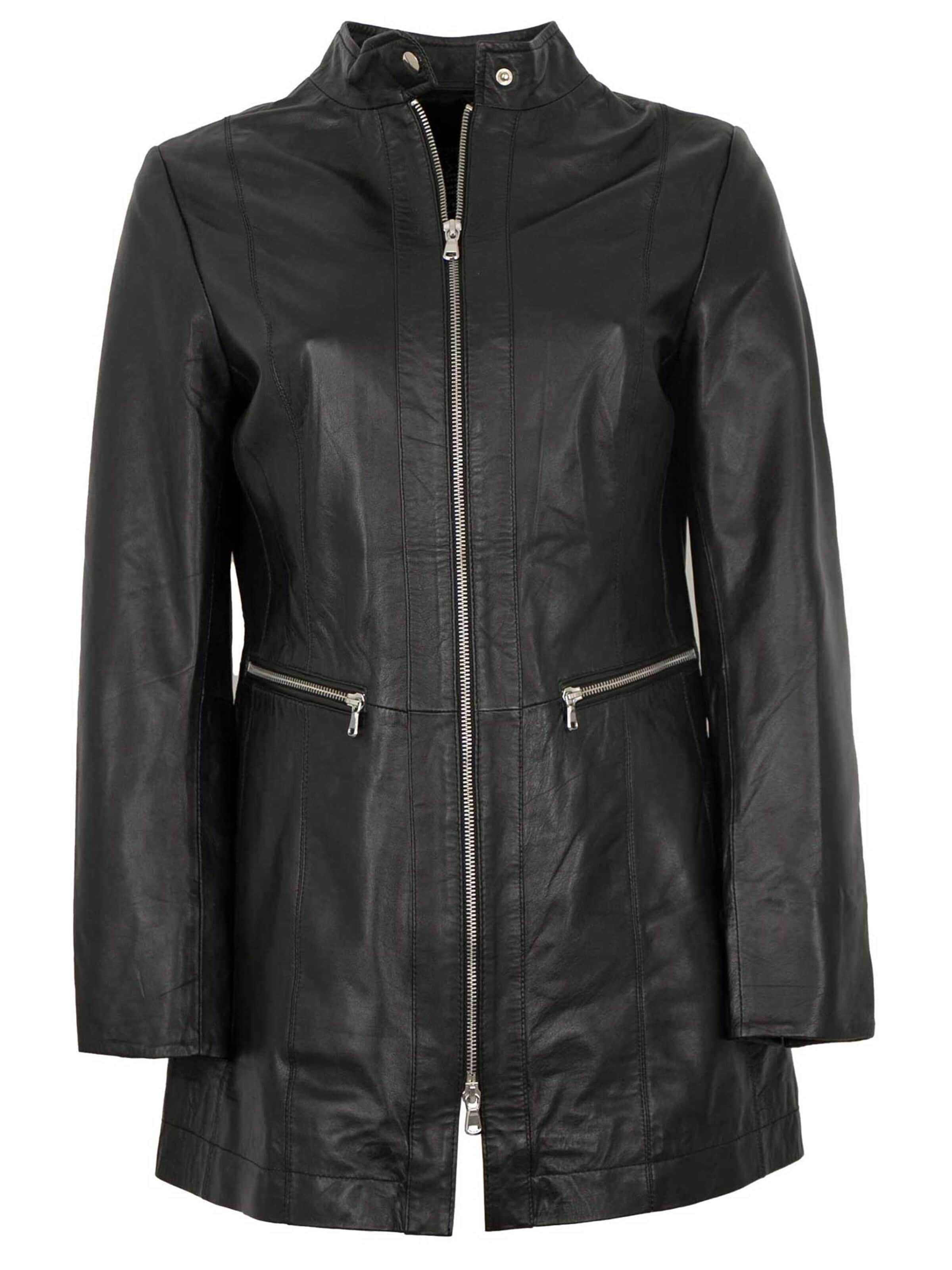 MADDOX Between-seasons coat 'Moonlight' in Black: front