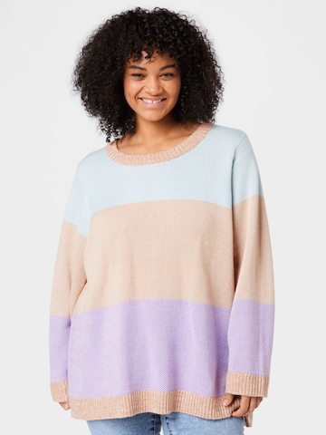 Zizzi Sweater 'FIA' in Mixed colors: front