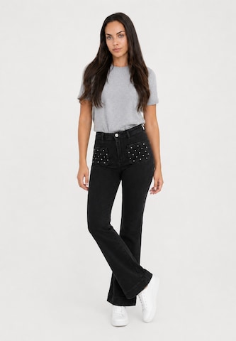 Coupe slim Jean Elara en noir : devant