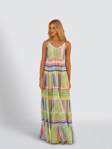 Miss June Kleid 'Robe Longue Patricia'‌‌ in Mischfarben: Vorderseite