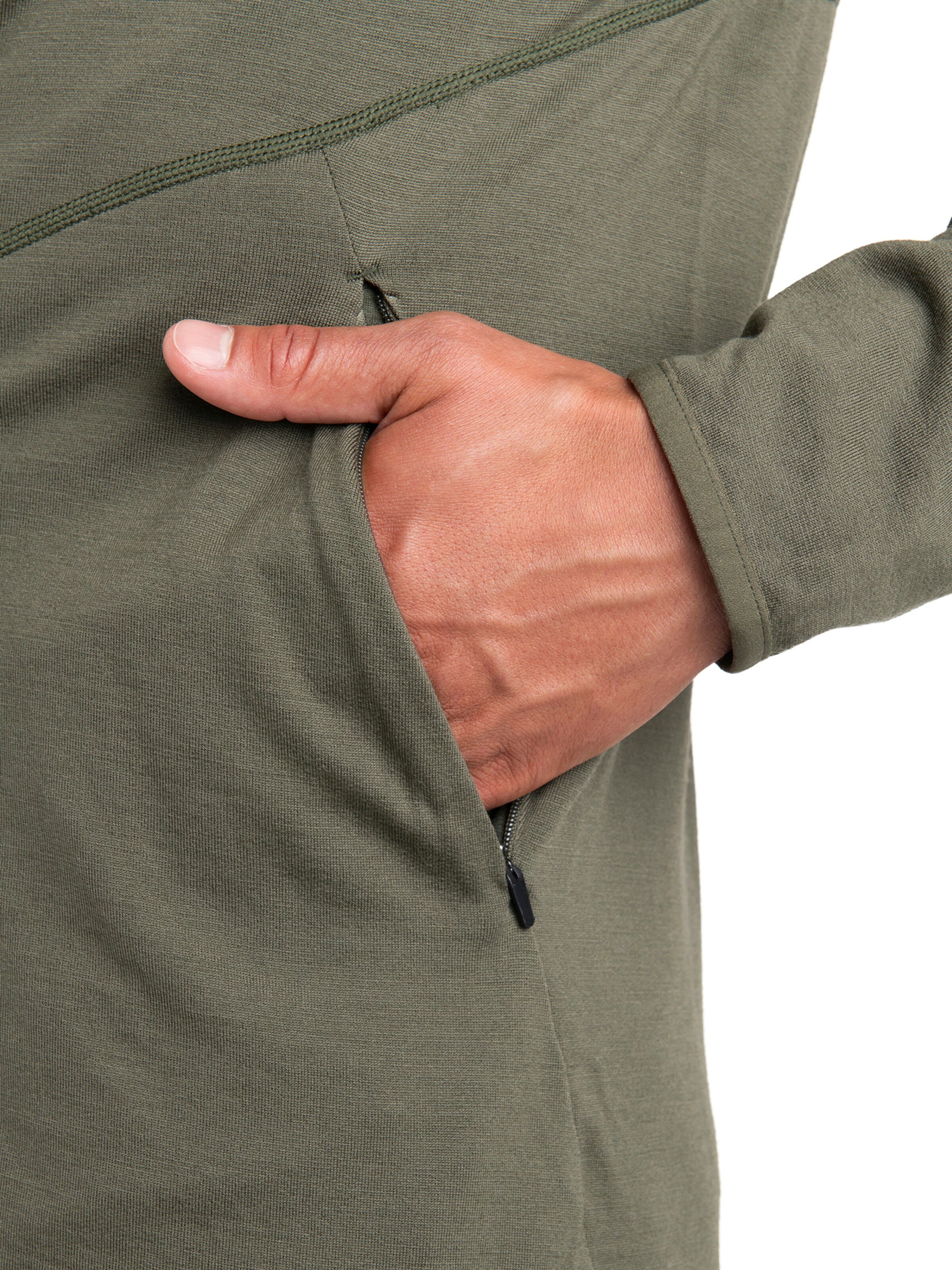 ICEBREAKER Zip-Up Hoodie 'Mer 560 Realfleece EleMtal II' in Green