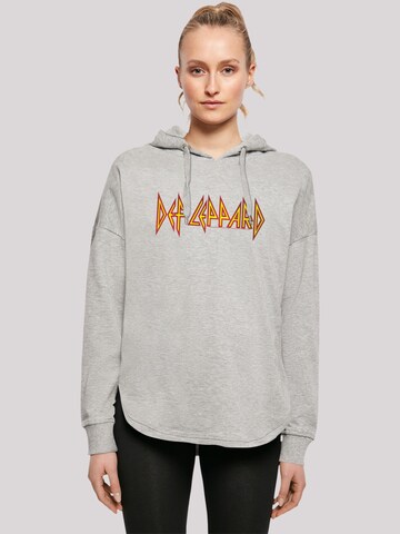 F4NT4STIC Sweatshirt 'Def Leppard' in Grijs: voorkant