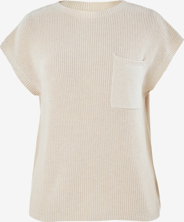 Pulover de la Imily Bela pe bej: față